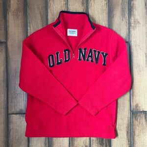 Old Navy Bright Red Fleece Pullover